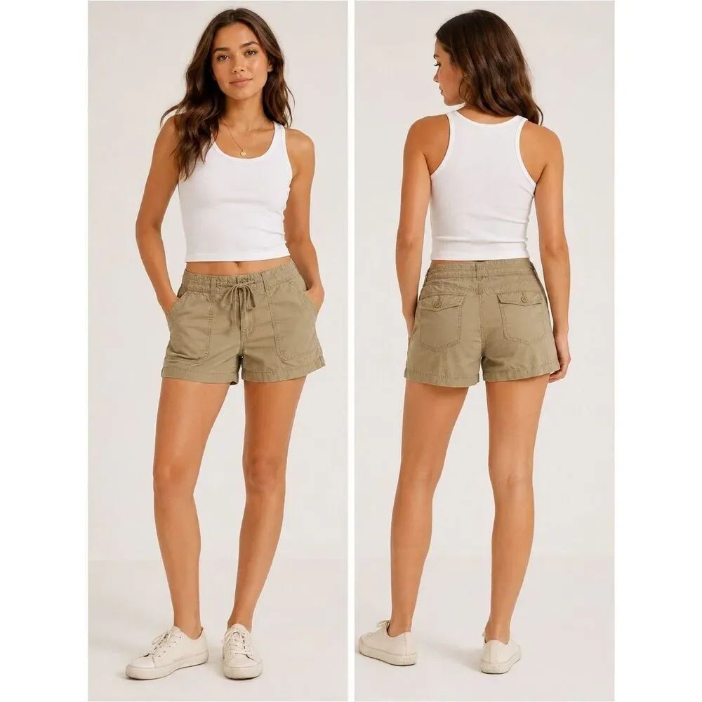 Supplies Tan Cargo Shorts Size 10 - Picture 1 of 10